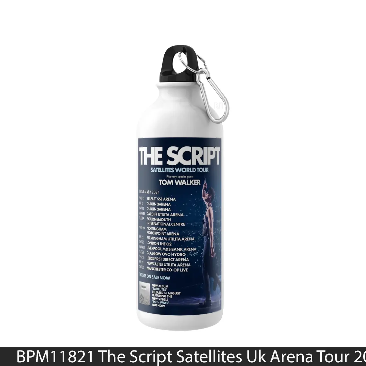 Botol The Script Satellites Uk Arena Tour 2024 - Music Sport Bottle