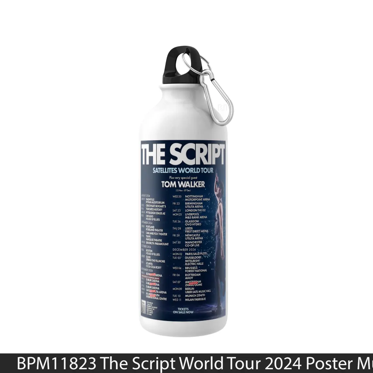 Botol The Script World Tour 2024 - Music Sport Bottle
