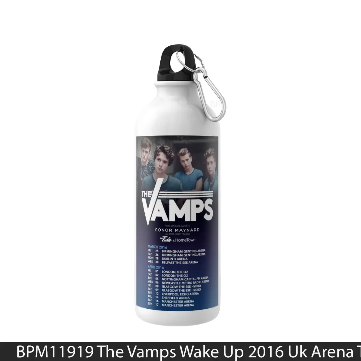 Botol The Vamps Wake Up 2016 Uk Arena Tour Print - Music Sport Bottle