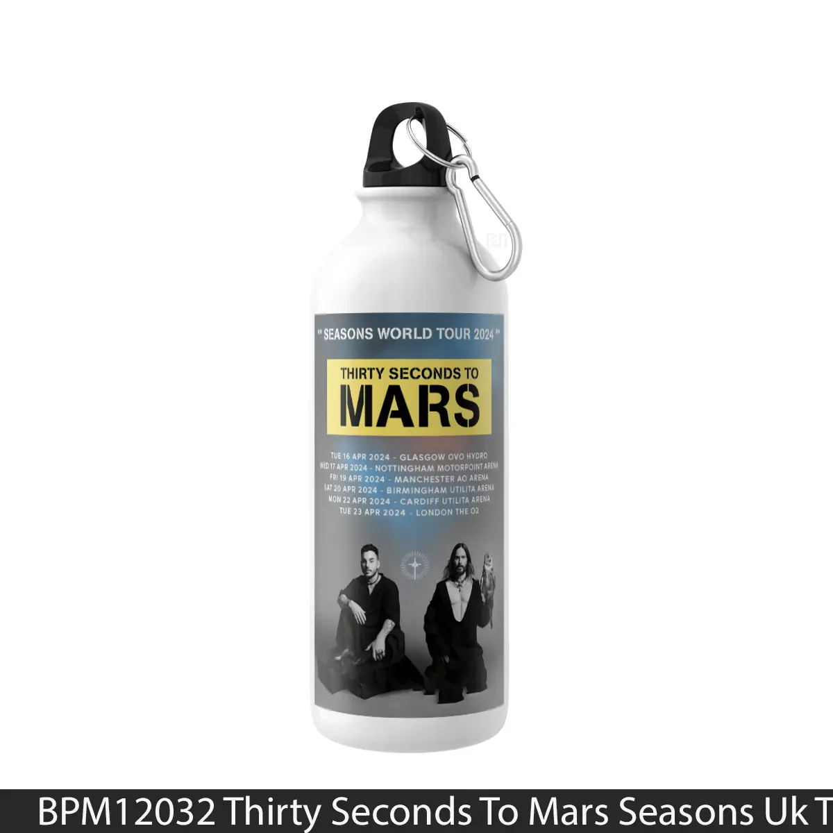 Botol Thirty Seconds To Mars Seasons Uk Tour 2024 B - Music Sport Bottle