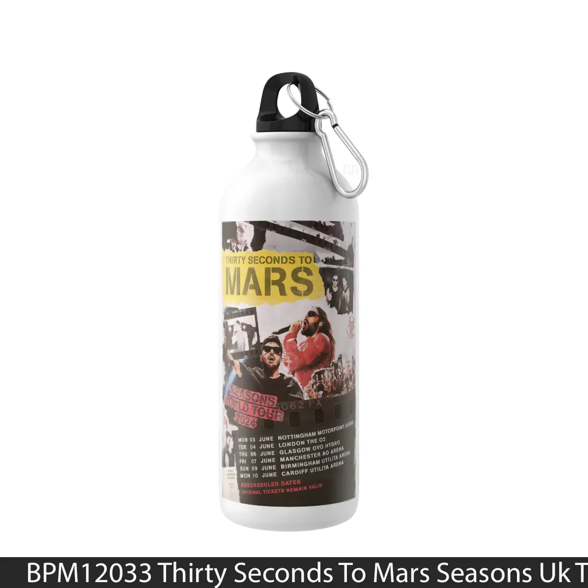 Botol Thirty Seconds To Mars Seasons Uk Tour 2024 - Music Sport Bottle