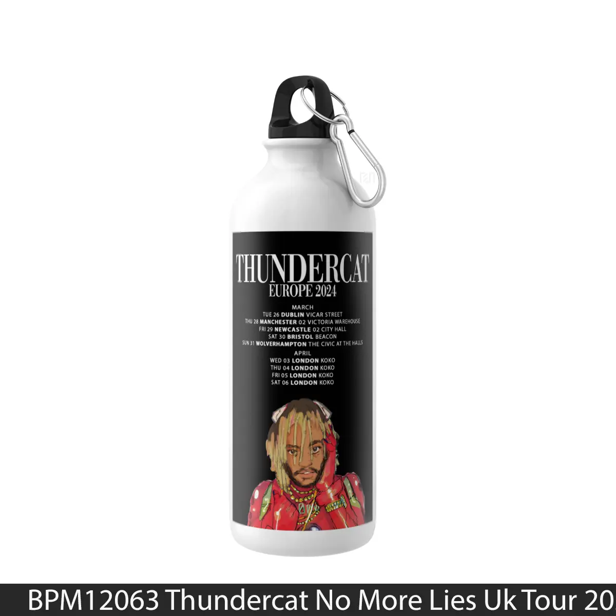Botol Thundercat No More Lies Uk Tour 2024 - Music Sport Bottle