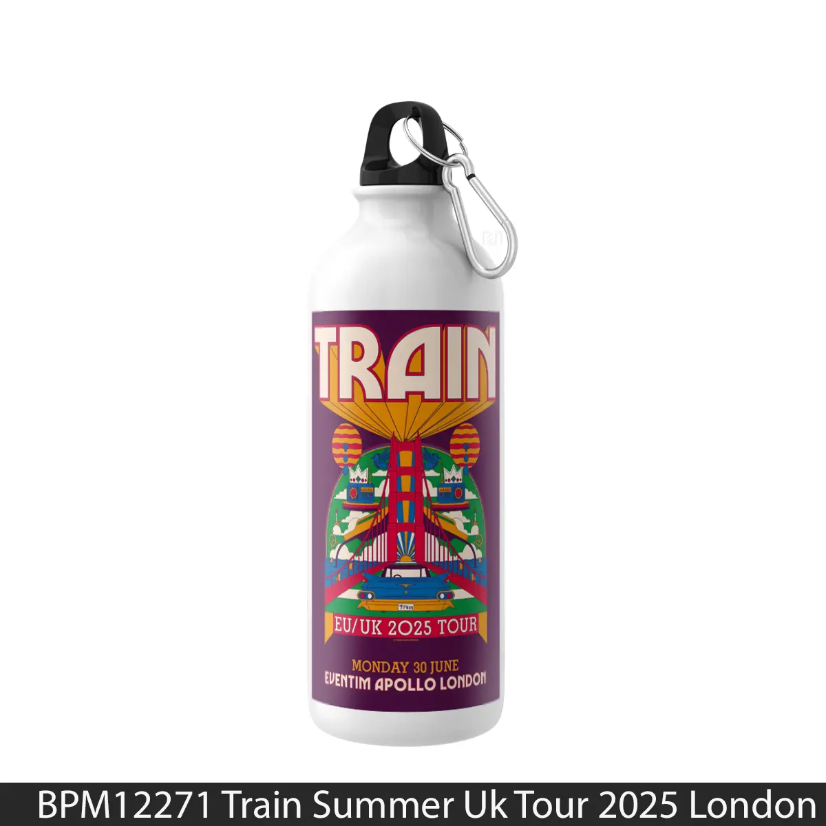 Botol Train Summer Uk Tour 2025 London Eventim Apollo - Music Sport Bottle