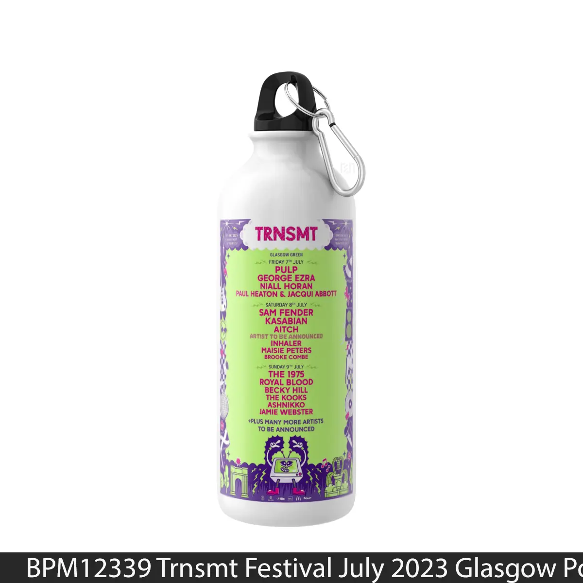 Botol Trnsmt Festival July 2023 Glasgow - Music Sport Bottle