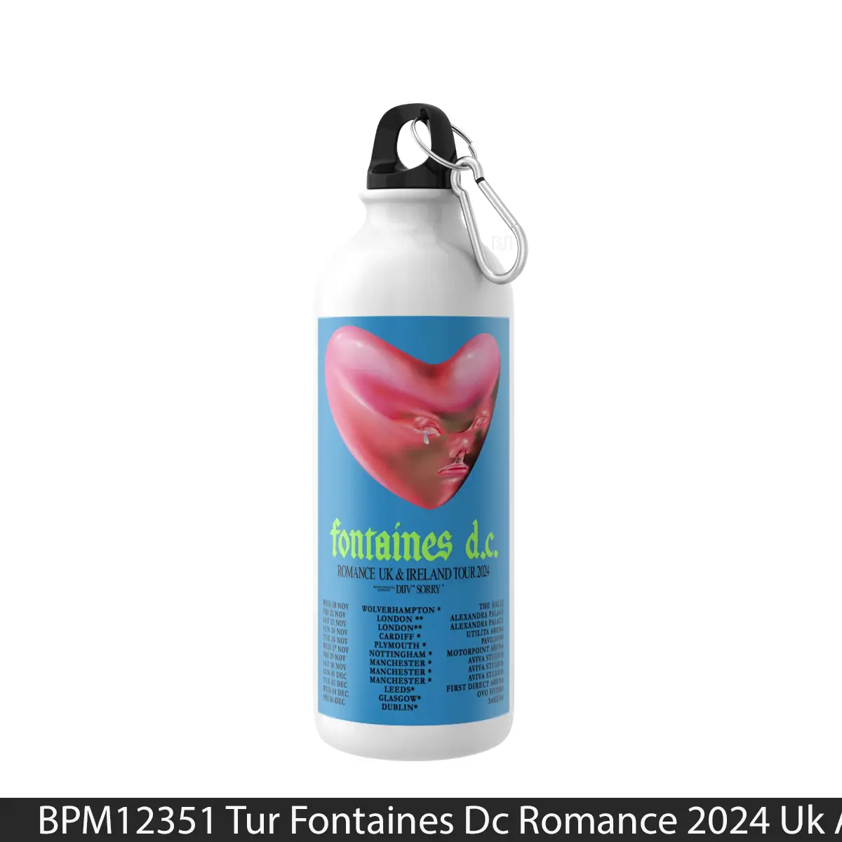 Botol Tur Fontaines Dc Romance 2024 Uk And Ireland - Music Sport Bottle