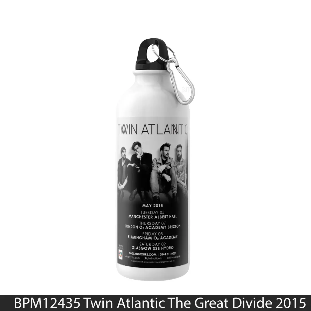 Botol Twin Atlantic The Great Divide 2015 Uk Tour 3 - Music Sport Bottle