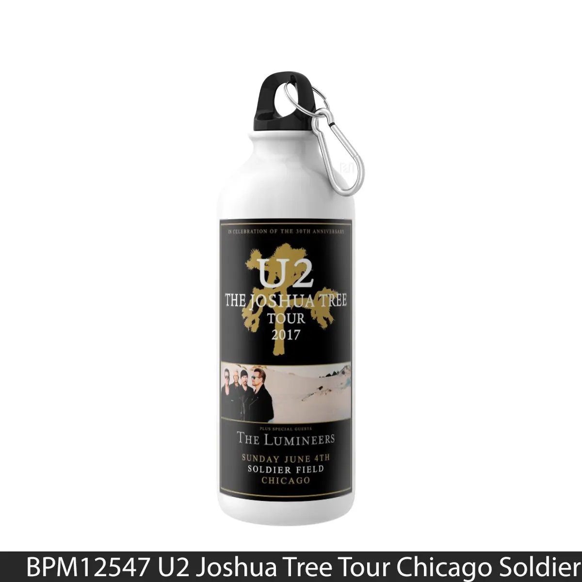 Botol U2 Joshua Tree Tour Chicago Soldier Field June - Music Sport Bottle