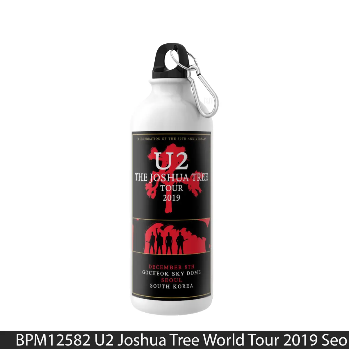 Botol U2 Joshua Tree World Tour 2019 Seoul Red - Music Sport Bottle