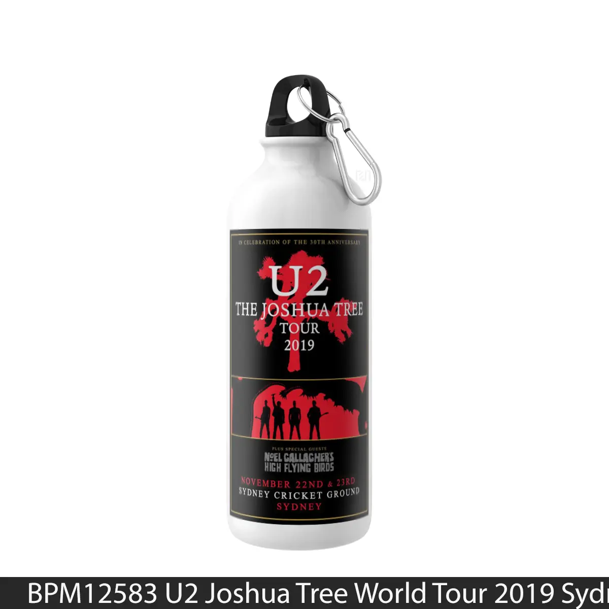 Botol U2 Joshua Tree World Tour 2019 Sydney Red - Music Sport Bottle