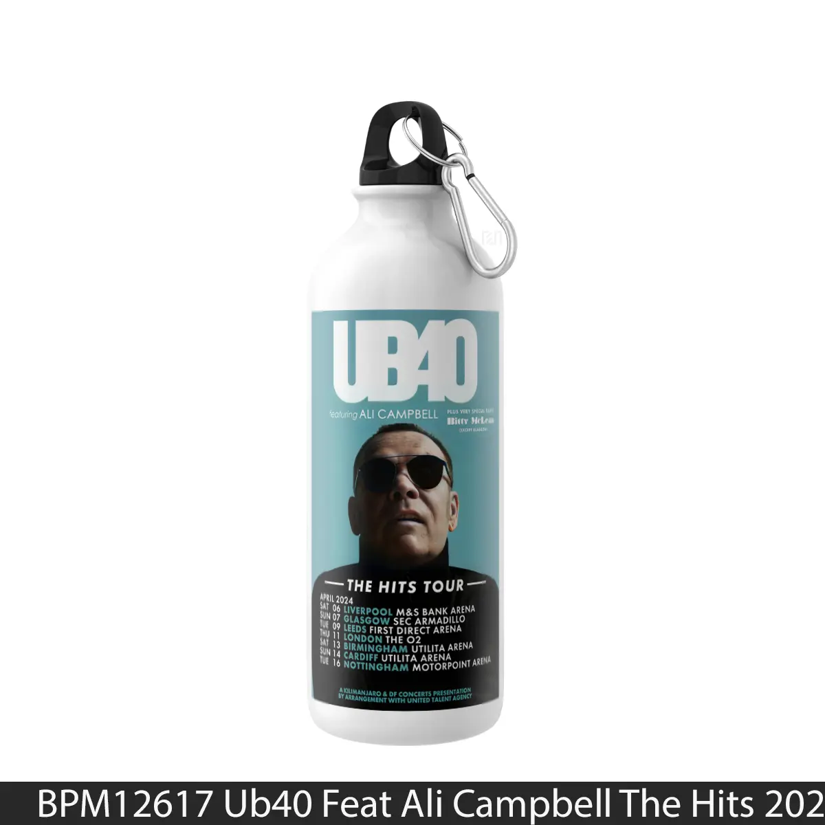 Botol Ub40 Feat Ali Campbell The Hits 2024 Uk Tour - Music Sport Bottle