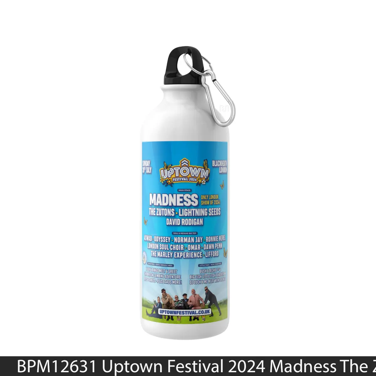 Botol Uptown Festival 2024 Madness The Zutons Lightning Seeds - Music Sport Bottle