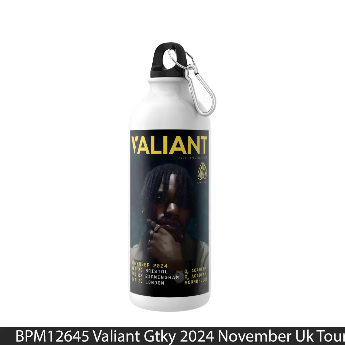Botol Valiant Gtky 2024 November Uk Tour - Music Sport Bottle