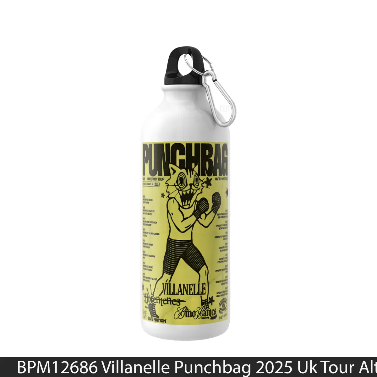 Botol Villanelle Punchbag 2025 Uk Tour Alt - Music Sport Bottle