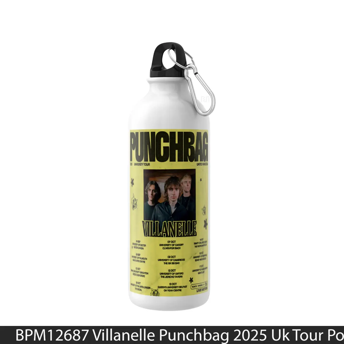 Botol Villanelle Punchbag 2025 Uk Tour - Music Sport Bottle