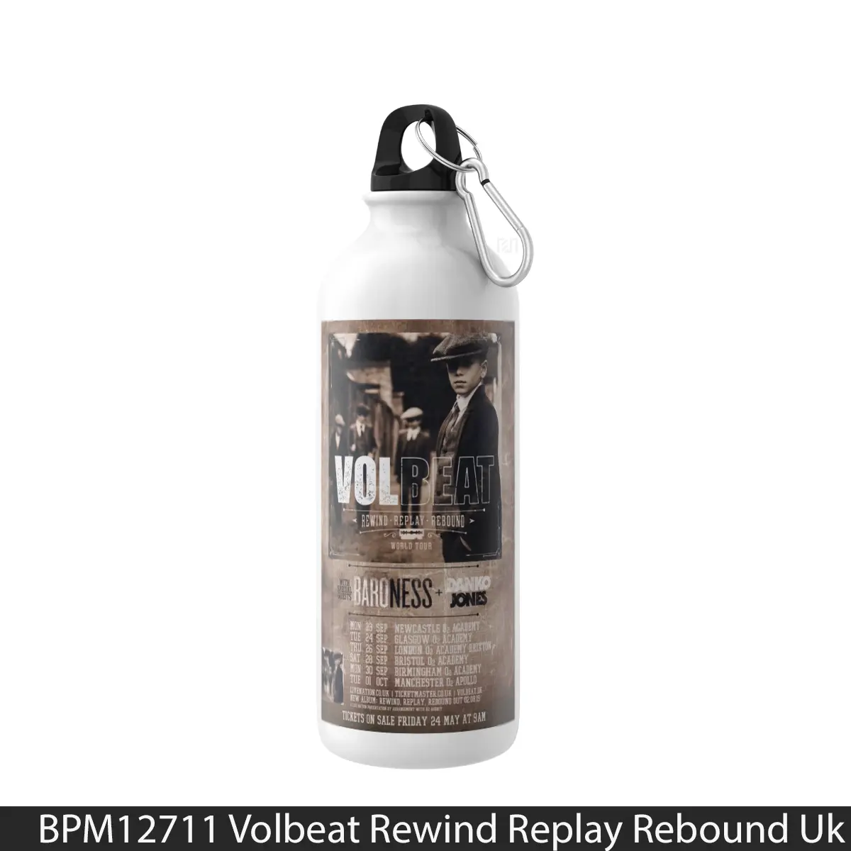 Botol Volbeat Rewind Replay Rebound Uk Tour 2019 Variant - Music Sport Bottle