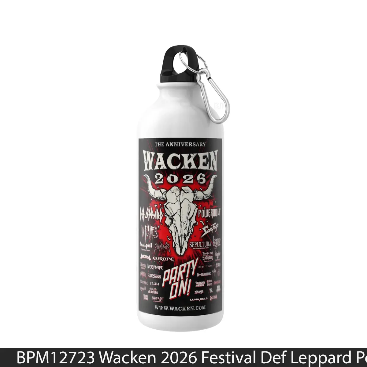 Botol Wacken 2026 Festival Def Leppard Powerwolf - Music Sport Bottle