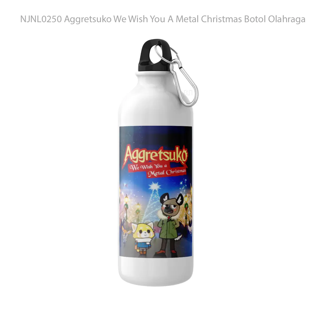 Botol Aggretsuko We Wish You A Metal Christmas - Toon Sport Bottle
