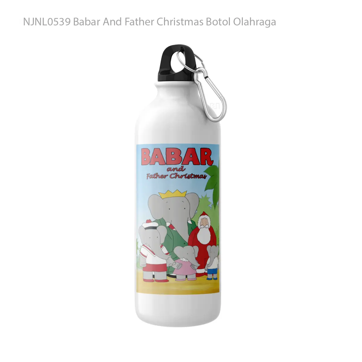 Botol Babar And Father Christmas - Toon Sport Bottle
