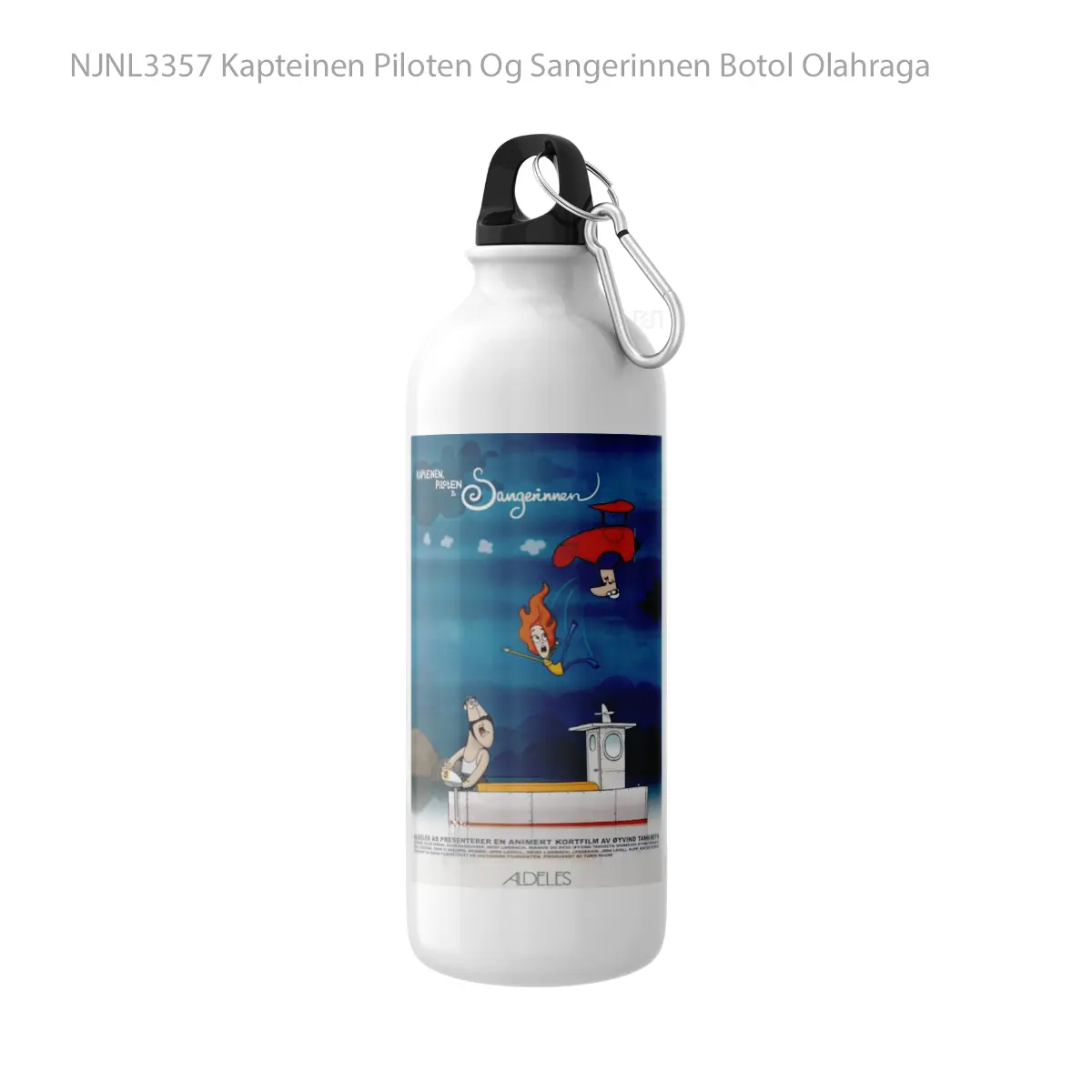 Botol Kapteinen Piloten Og Sangerinnen - Toon Sport Bottle