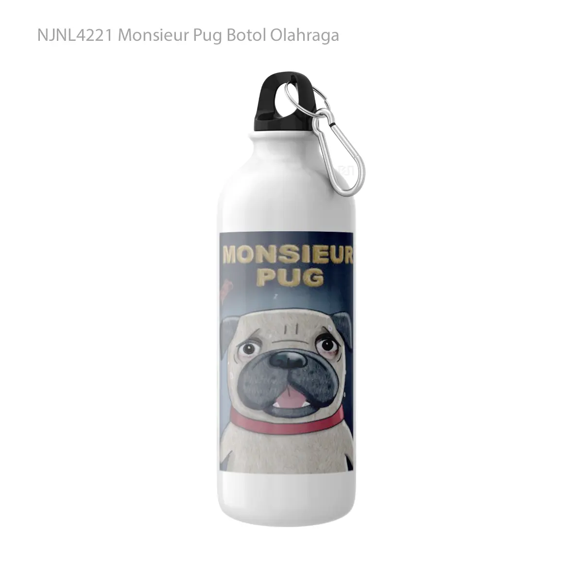 Botol Monsieur Pug - Toon Sport Bottle