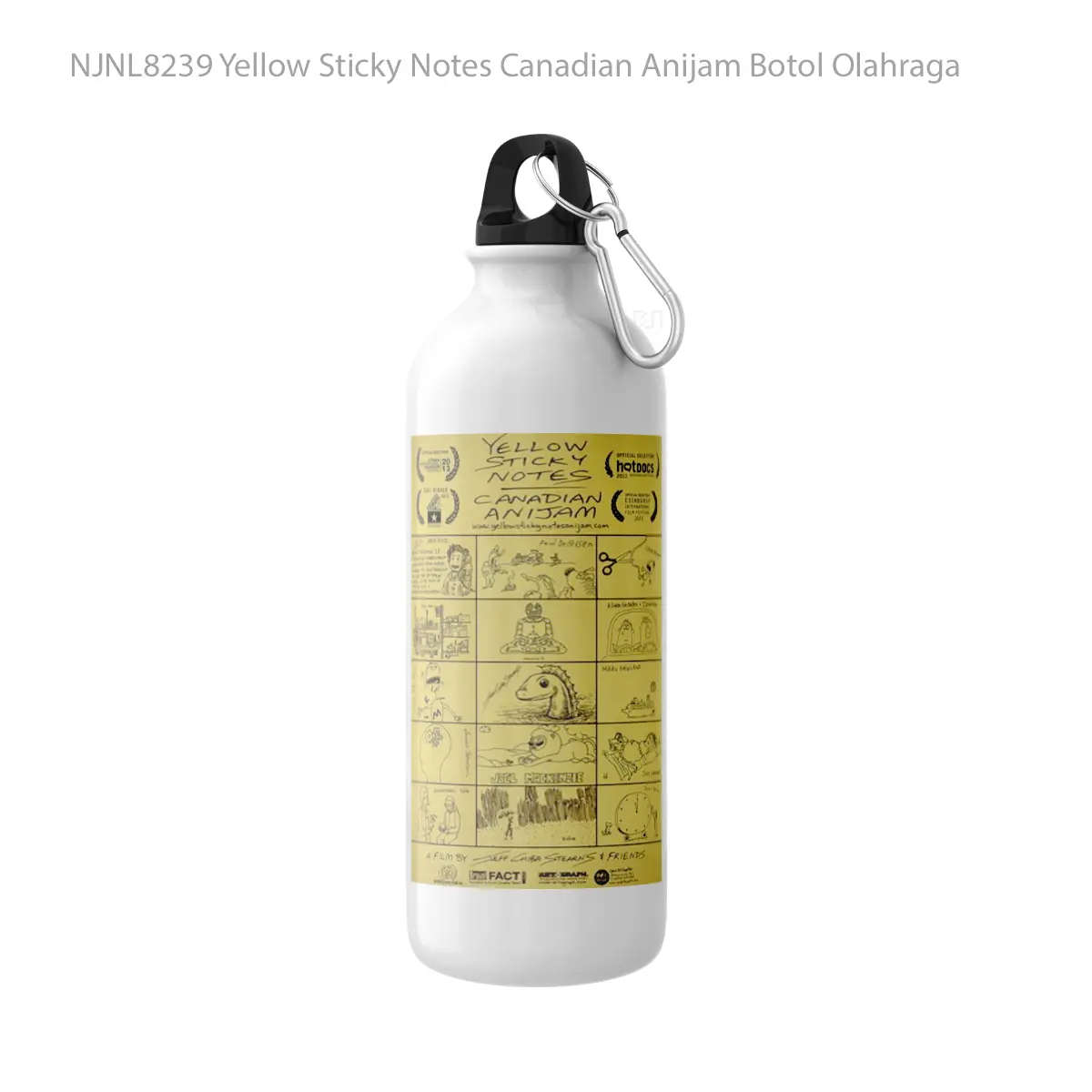 Botol Yellow Sticky Notes Canadian Anijam - Toon Sport Bottle